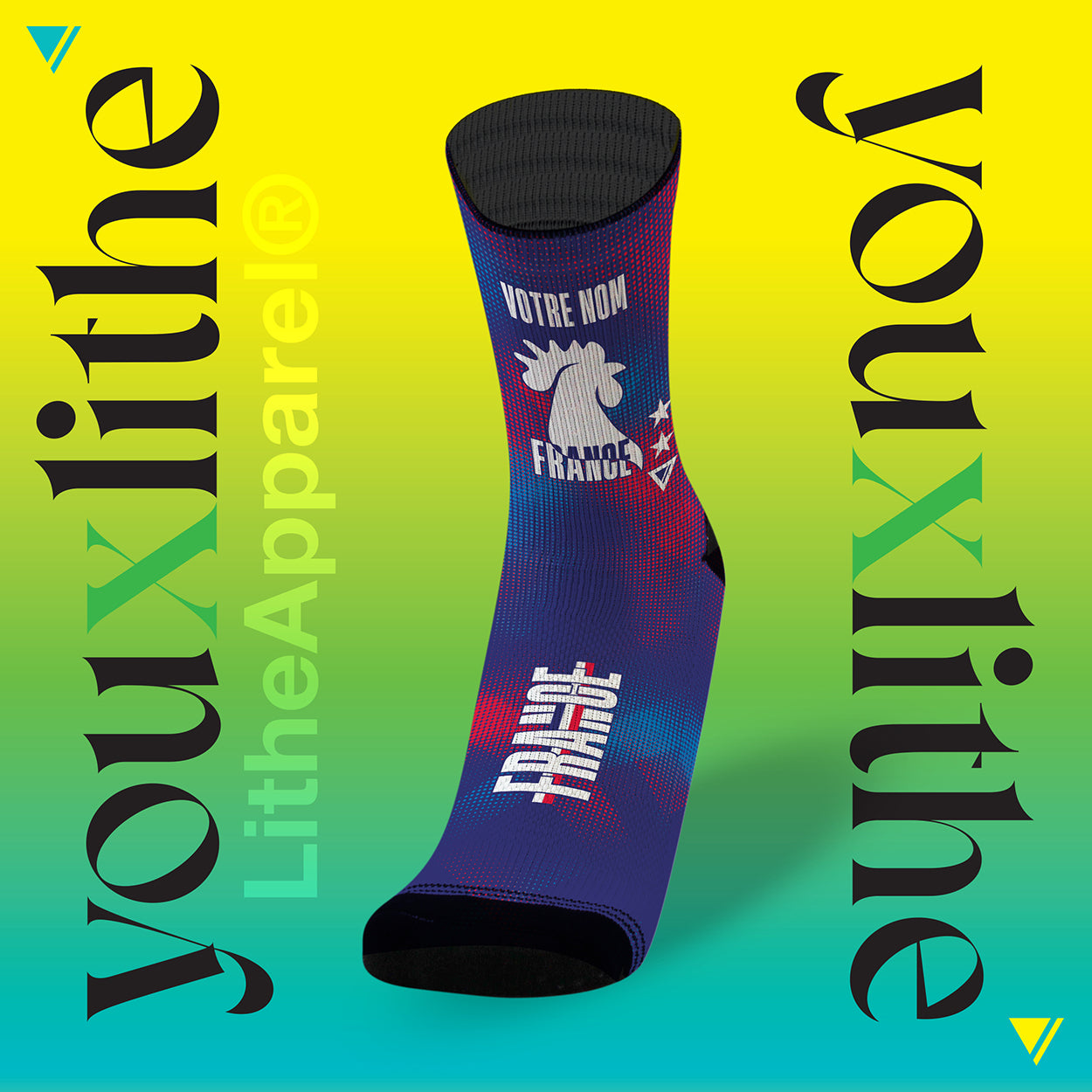YOU X LITHE | CALCETINES PERSONALIZADOS | FRANCE