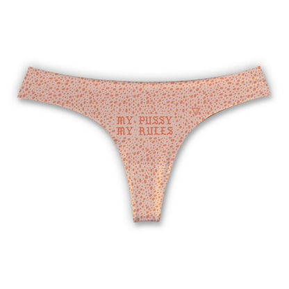 MY PUSSY MY RULES CREAM [WOMENS SEAMLESS THONG]