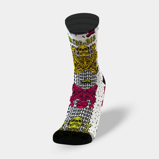 RIDE OR DIE  | WHITE ENDURANCE SOCKS