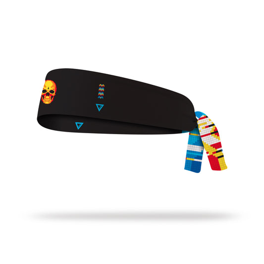 PIXEL SKULL · TIE HEADBAND [REVERSIBLE]