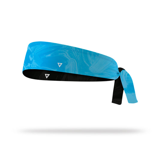 BLUE / BLACK · TIE HEADBAND [REVERSIBLE]