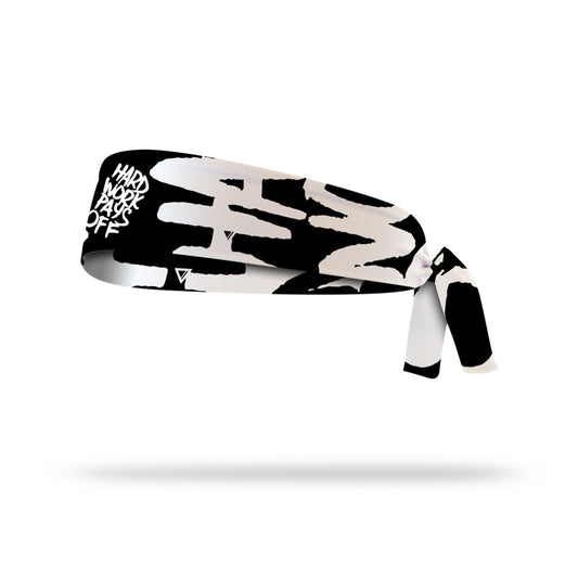 HARD WORK PAYS OFF 21 BLACK · TIE HEADBAND [REVERSIBLE]
