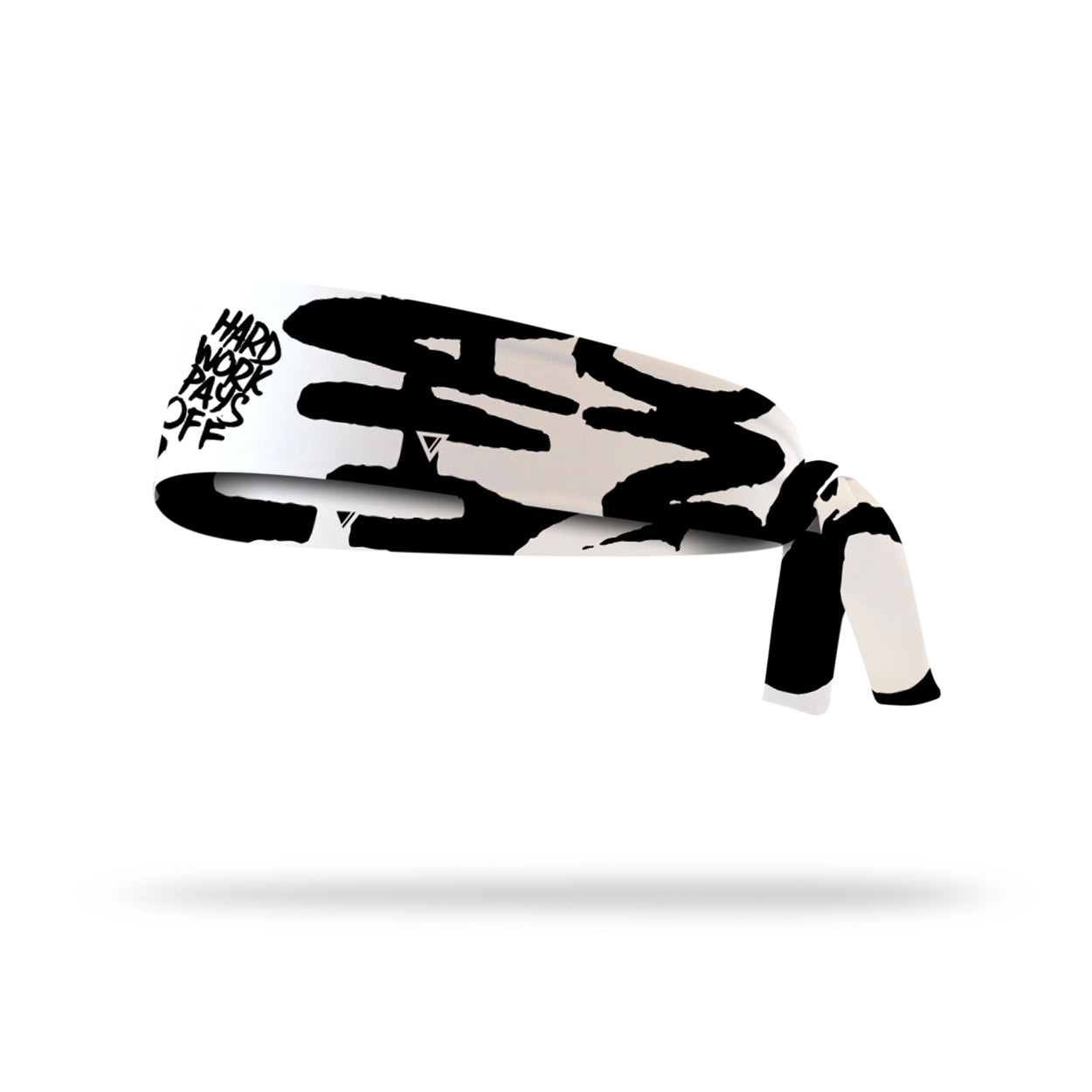 HARD WORK PAYS OFF 21 BLACK · TIE HEADBAND [REVERSIBLE]