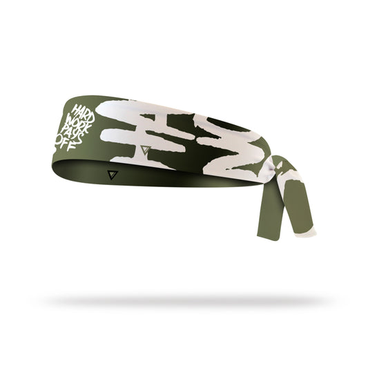 HARD WORK PAYS OFF 21 WAR · TIE HEADBAND [REVERSIBLE]