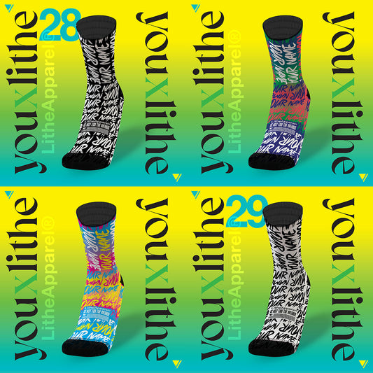 YOU X LITHE | CALCETINES PERSONALIZADOS HANDWRITTEN | 4 PACK